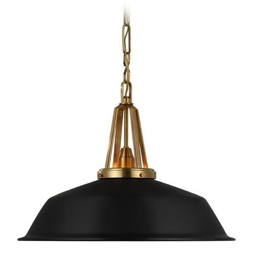 Visual Comfort Signature Collection Chapman & Myers Layton 20-Inch Pendant in Brass by Visual Comfort Signature CHC5462ABBLK