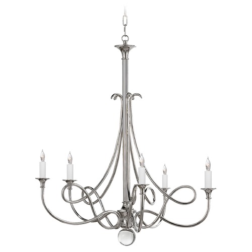 Visual Comfort Signature Collection Eric Cohler Twist Chandelier in Nickel by Visual Comfort Signature SC5015PN