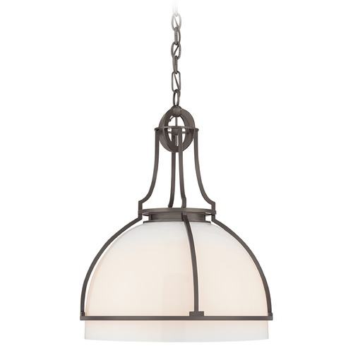 Visual Comfort Signature Collection Chapman & Myers Gracie LED Dome Pendant in Bronze by Visual Comfort Signature CHC5482BZWG