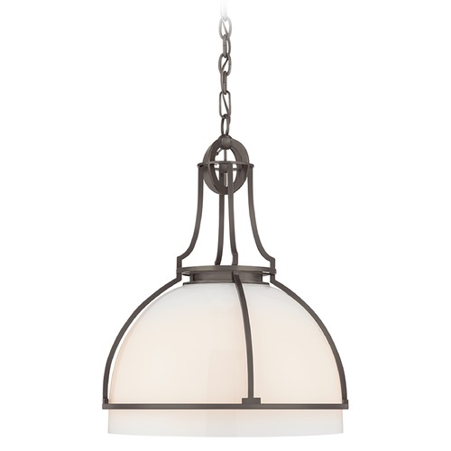 Chapman & Myers Gracie LED Dome Pendant in Bronze by Visual Comfort Signature