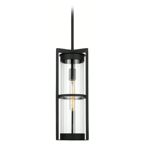 Visual Comfort Studio Collection Alcona Black Outdoor Hanging Light