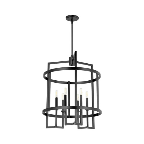 Quorum Lighting Merrick 6-Light Entry Light in Matte Black by Quorum Lighting 8174-6-59