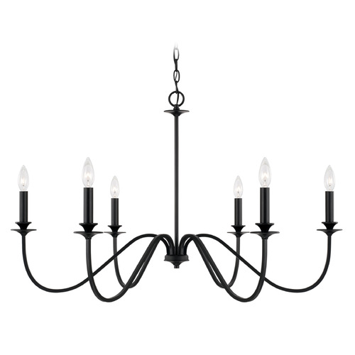 Capital Lighting Weston 38-Inch Chandelier in Matte Black by Capital Lighting AA1029MB