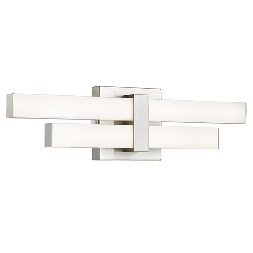 Z-Lite Z-Lite Zane Brushed Nickel LED Vertical Bathroom Light 1008-18W-BN-LED