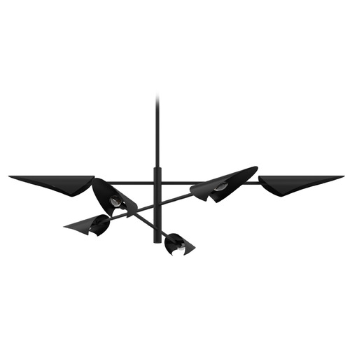 Hunter Fan Company Hunter Fan Company Merian Matte Black Chandelier 48140