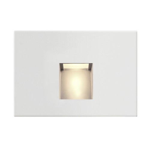 Recesso Lighting by Dolan Designs LED Horizontal Recessed Step Light White Finish STEPLT-H-WH