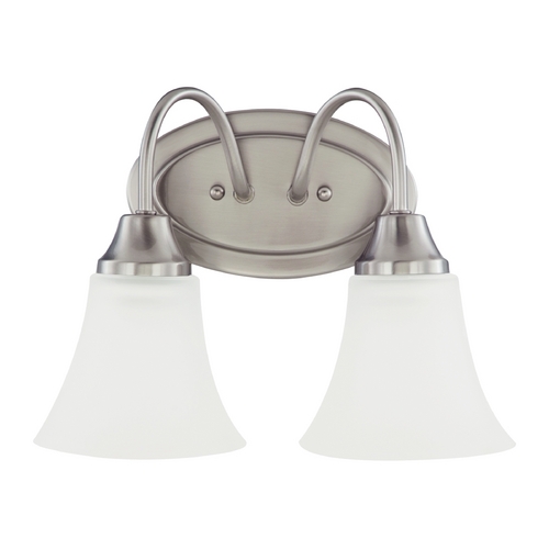 Holman 2-Light Bath Light in Brushed Nickel by Generation Lighting