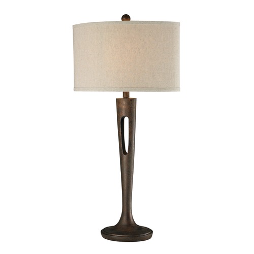 Elk Lighting Dimond Lighting Burnished Bronze Table Lamp with Drum Shade D2426