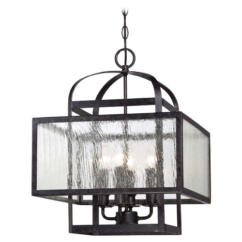 Seeded Glass Pendant Bronze by Minka Lavery