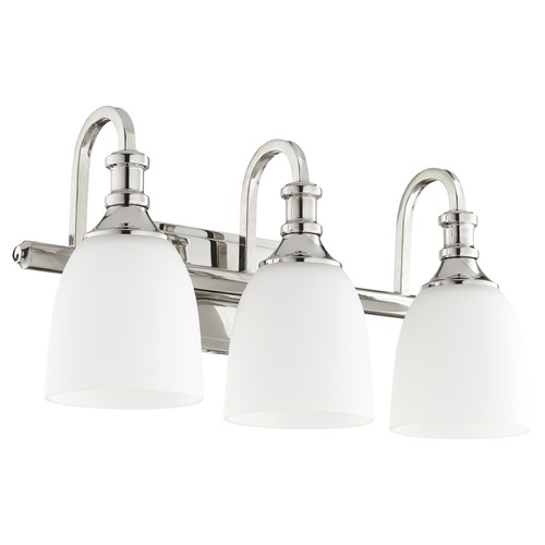 Quorum Lighting Richmond Polished Nickel Bathroom Light by Quorum Lighting 5011-3-62