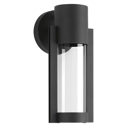 Progress Lighting Clear Glass LED Outdoor Wall Light in Black by Progress Lighting P560051-031-30
