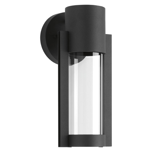Clear Glass LED Outdoor Wall Light in Black by Progress Lighting