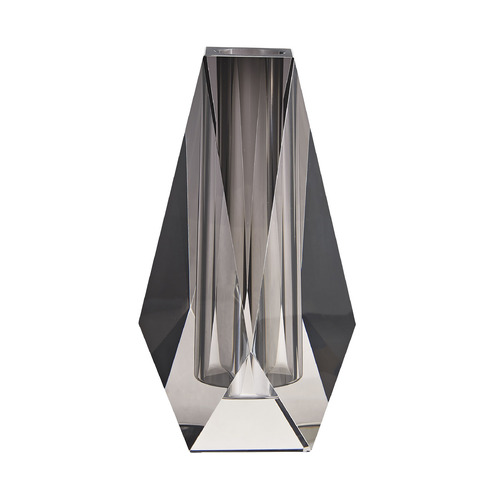 Gemma Tall Crystal Vase in Smoke by Arteriors Home