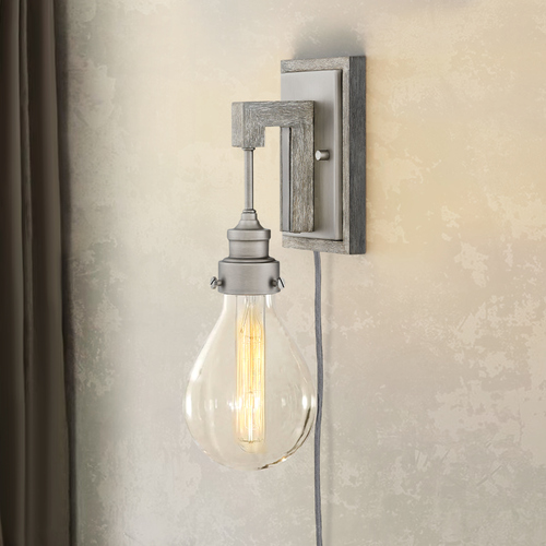 Hinkley Denton Pewter & Driftwood Grey Wall Sconce by Hinkley Lighting 3262PW