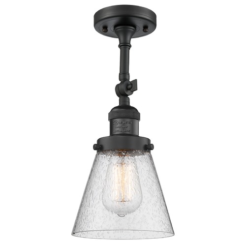 Small Cone Matte Black Semi-Flush Mount by Innovations Lighting