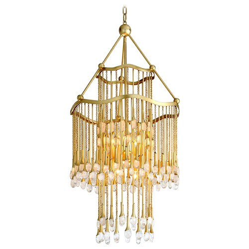 Corbett Lighting Kiara Gold Leaf Chandelier by Corbett Lighting 286-08