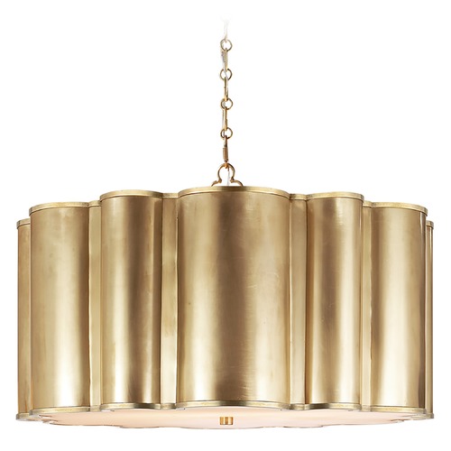 Visual Comfort Signature Collection Alexa Hampton Markos Large Pendant in Natural Brass by Visual Comfort Signature AH5215NB