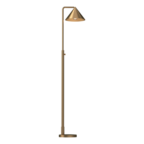 Alora Lighting Remy Brushed Gold Floor Lamp with Conical Shade