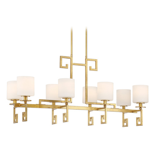 Savoy House Quatrain 8-Light Linear Chandelier in True Gold by Savoy House 1-2305-8-260