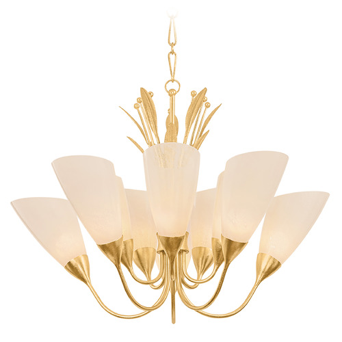 Hudson Valley Lighting Forest Glen Vintage Gold Leaf LED Chandelier