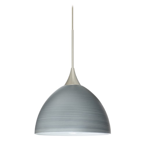 Besa Lighting Brella Satin Nickel Mini-Pendant Light