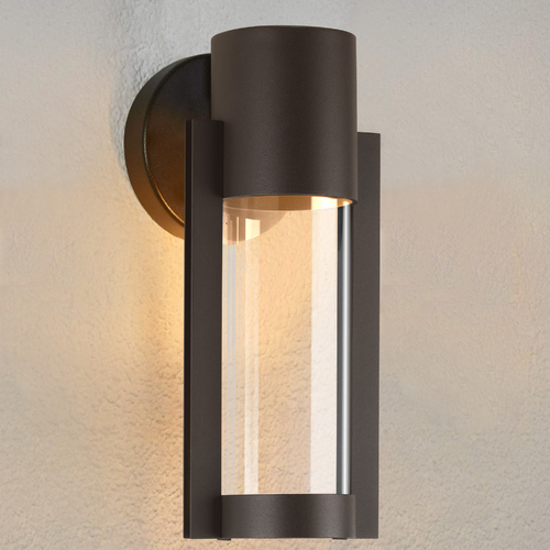 Clear Glass LED Outdoor Wall Light in Bronze by Progress Lighting