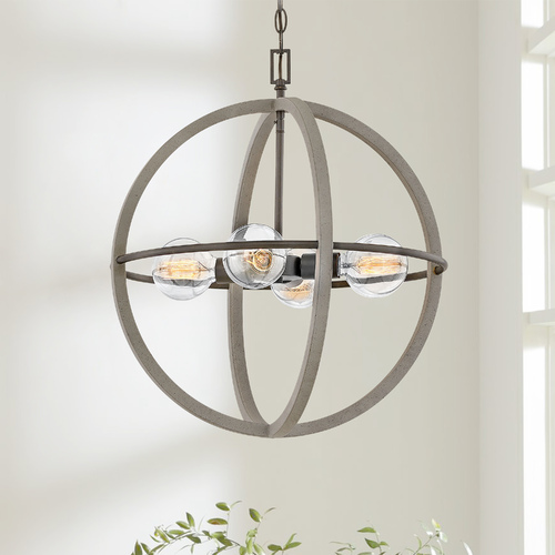 Hinkley Bodie 20-Inch Dark Cement & Bronze Chandelier by Hinkley Lighting 3424DC