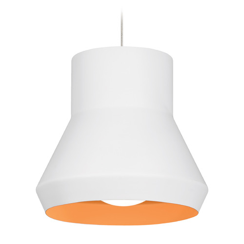 Visual Comfort Modern Collection Milo Pendant in White & Orange by Visual Comfort Modern 700TDMLOWO