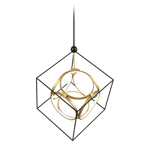 Monza Antique Brass LED Chandelier by Kuzco Lighting