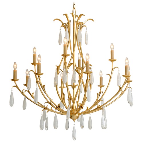 Corbett Lighting Prosecco Gold Leaf Chandelier by Corbett Lighting 293-012