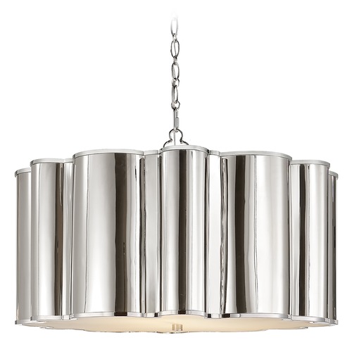 Visual Comfort Signature Collection Alexa Hampton Markos Large Pendant in Nickel by Visual Comfort Signature AH5215PN