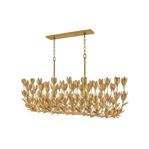Flora Linear Chandelier in Burnished Gold by Hinkley Lighting