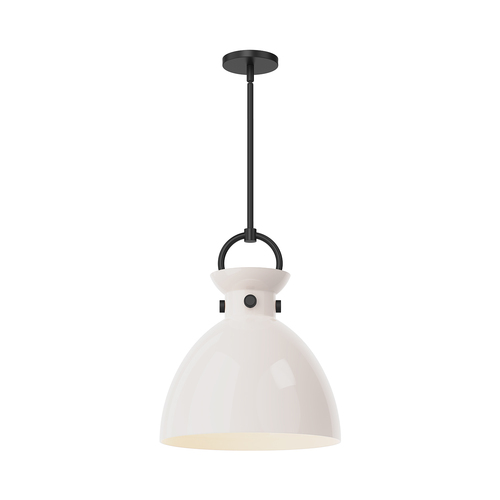 Alora Lighting Waldo Matte Black Pendant Light with Bowl / Dome Shade