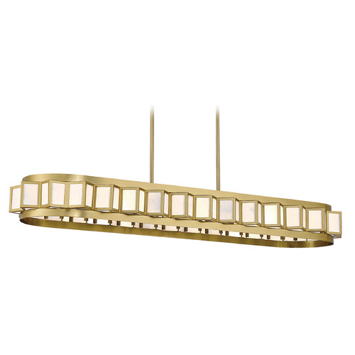 Gideon 47.75-Inch Linear Chandelier in Warm Brass by Savoy House