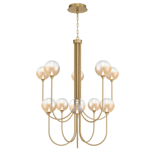 Lissa 10-Light LED Grand Chandelier in Gold by Eurofase Lighting
