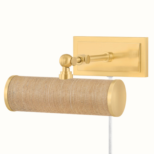 Mitzi by Hudson Valley Mitzi By Hudson Valley Mitzi Holly Aged Brass Picture Light HL263201-AGB/GC