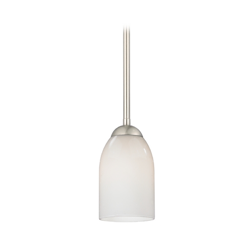 Mini-Pendant Light with Opal White Dome Glass Shade