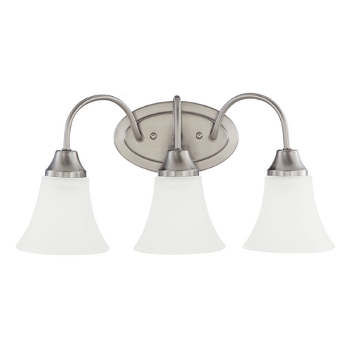 Holman 3-Light Bath Light in Brushed Nickel by Generation Lighting