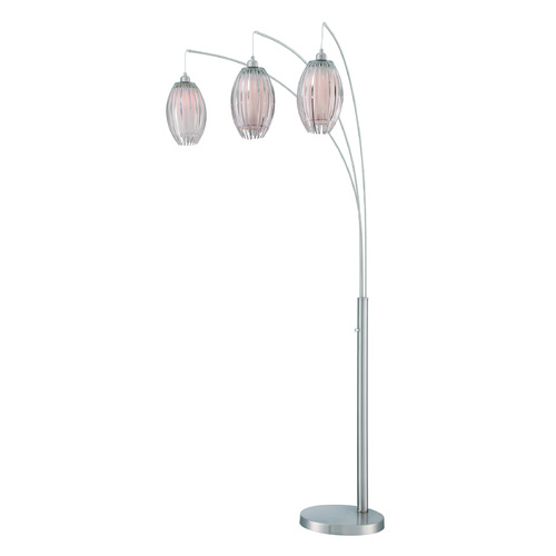 Lite Source Lighting Lite Source Lotuz Chrome Arc Lamp with Oblong Shade LS-83163