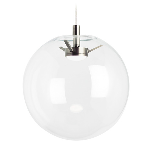 Palona Warm Dim LED Pendant in Nickel by Visual Comfort Modern
