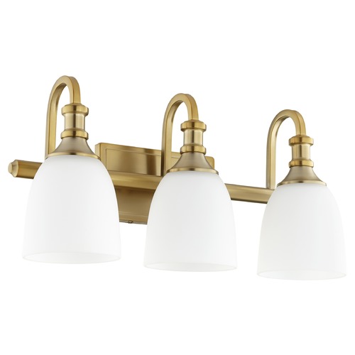Richmond Aged Brass Bathroom Light by Quorum Lighting