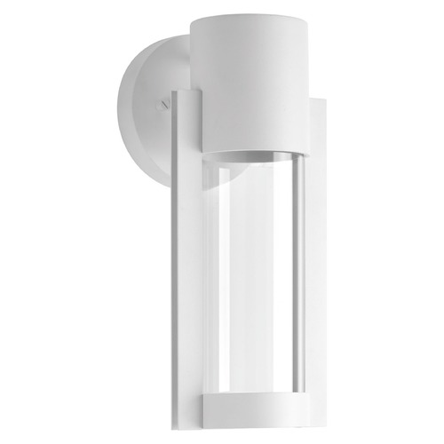 Progress Lighting Clear Glass LED Outdoor Wall Light White by Progress Lighting P560051-030-30