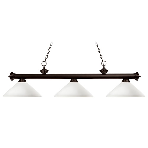 Z-Lite Riviera Bronze Billiard Light by Z-Lite 200-3BRZ-AMO14