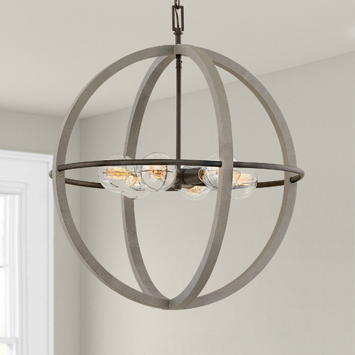 Bodie 25-Inch Dark Cement & Bronze Chandelier by Hinkley Lighting