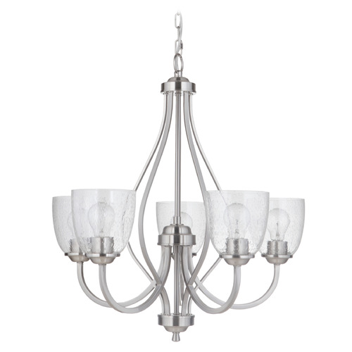 Craftmade Lighting Serene Brushed Polished Nickel Chandelier by Craftmade Lighting 49925-BNK