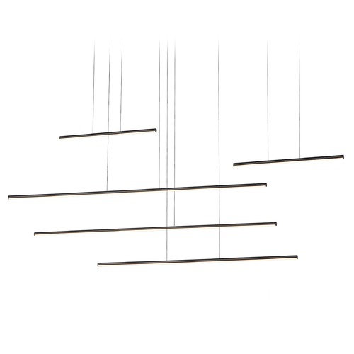 Chute Motion Black LED Multi-Light Pendant by Kuzco Lighting