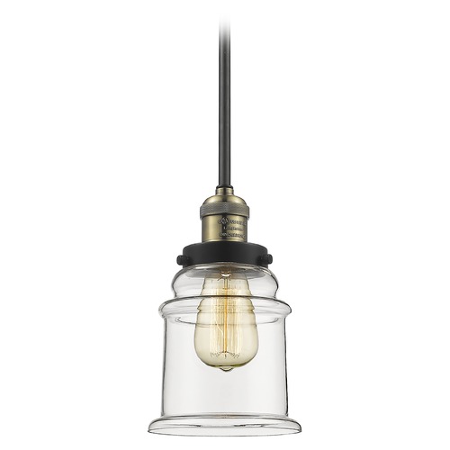 Canton Black Antique Brass Mini Pendant by Innovations Lighting