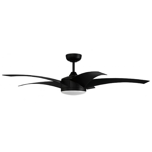 Craftmade Lighting Pursuit 54-Inch Damp WiFi Fan in Flat Black by Craftmade Lighting PUR54FB5