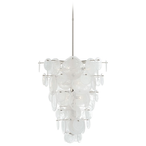 Visual Comfort Signature Collection Aerin Loire Cascading Chandelier in Polished Nickel by Visual Comfort Signature ARN5452PNWSG