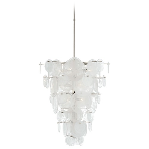 Aerin Loire Cascading Chandelier in Polished Nickel by Visual Comfort Signature